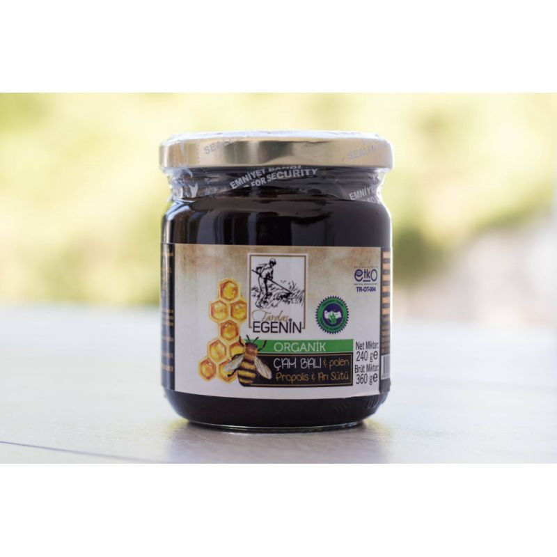 Tardaş Egenin  Organik Çam Balı Polen Propolis Arı Sütü Karışımı  240 gr
