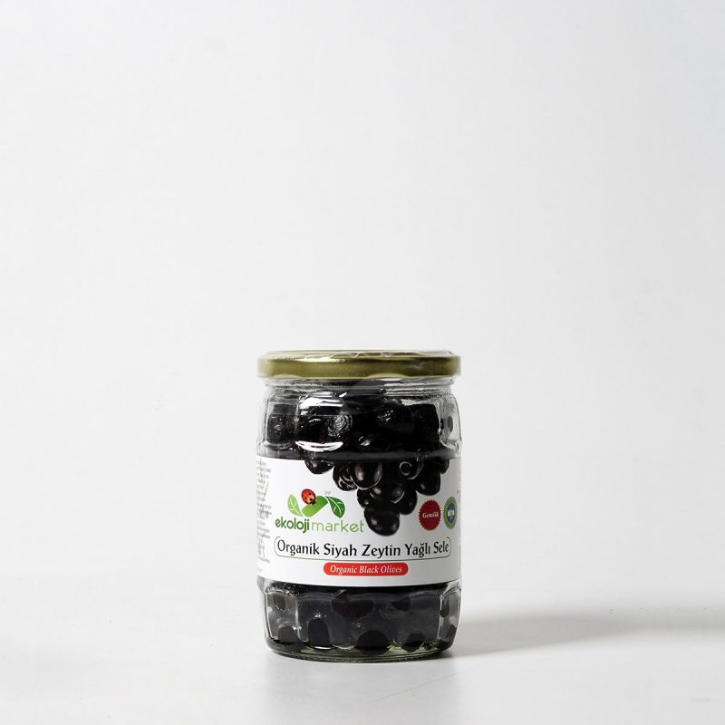 Ekoloji Market Organik  Yağlı Sele Zeytin Ekstra 350 gr (Fıçı Kavanoz)