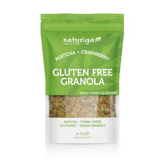 Naturiga Glutensiz Matcha & Cranberry Granola(250 gr)