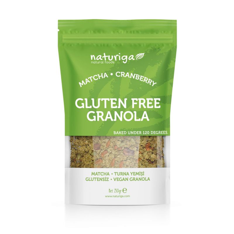 Naturiga Glutensiz Matcha & Cranberry Granola(250 gr)