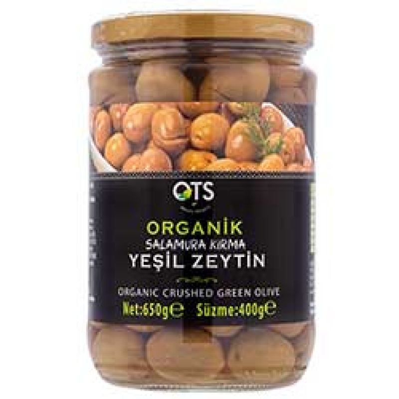 OTS Organik Yeşil Zeytin (Kırma) 680g