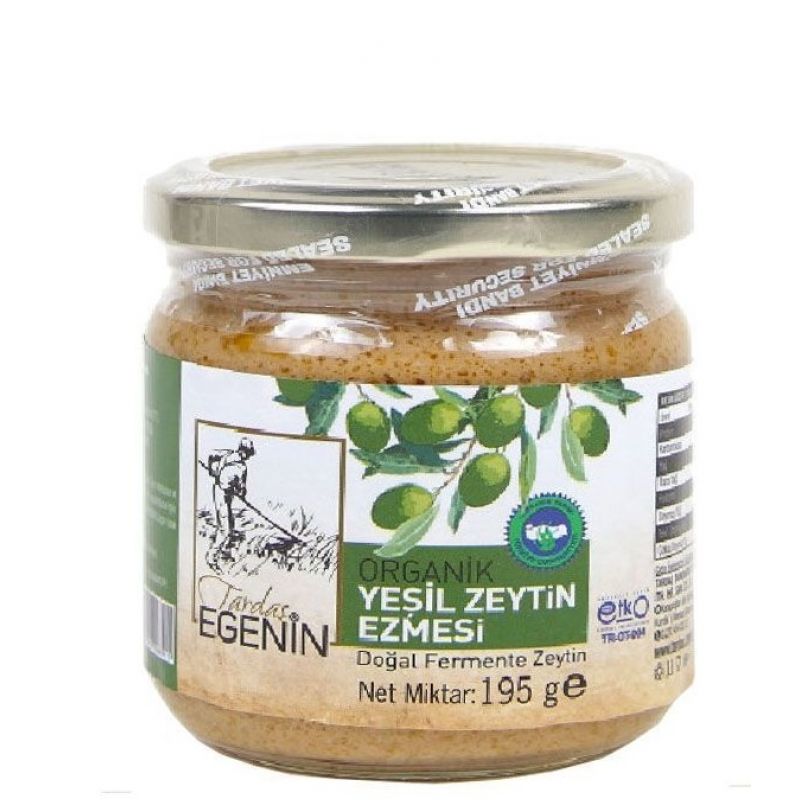 Tardaş Egenin Organik Yeşil Zeytin Ezmesi 195 gr 