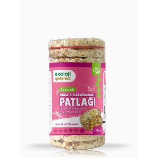 Ekoloji Market Vegan-Glutensiz  Karabuğday Kinoalı Pirinç Patlağı 100 gr