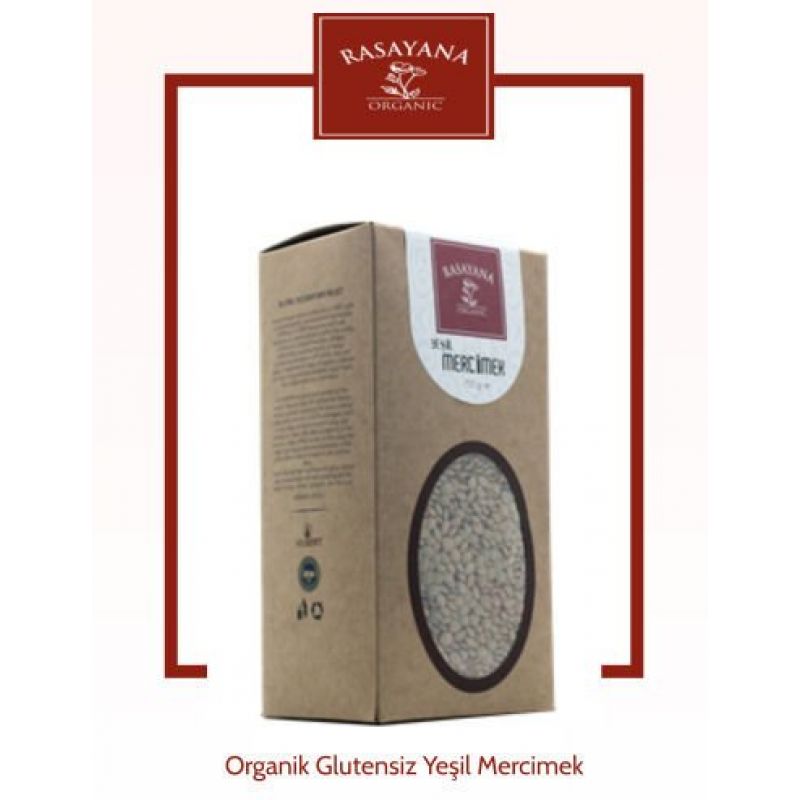 Rasayana Organik Glutensiz Yeşil Mercimek 750gr