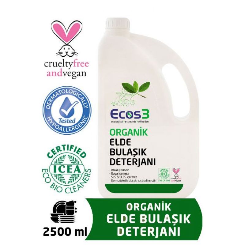 Ecos3 Organik Elde Bulaşık Deterjanı  2500 Ml